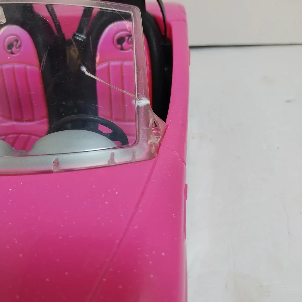 2013‎ Mattel Barbie Convertible Car Pink Sparkle Glitter Silhouette Toy Vehicle